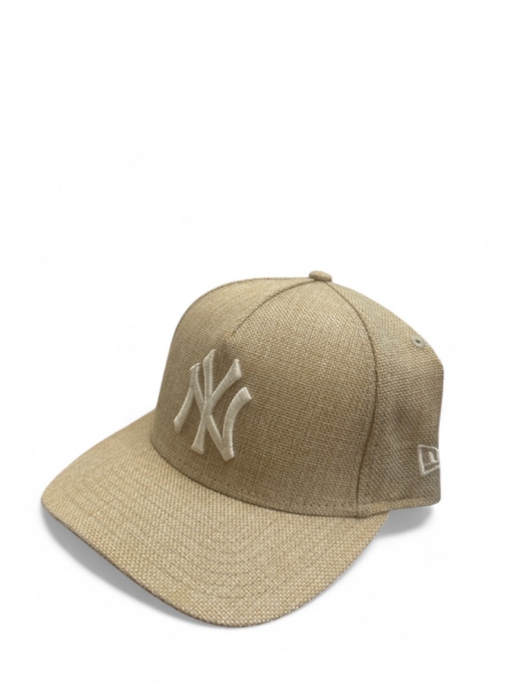 New Era 9FORTY MLB New York Yankees Beige Textured Linen Snapback Cap (NWT)